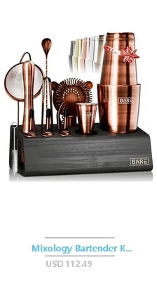 Antique Copper Cocktail Shaker 18oz 28oz Stainless Steel