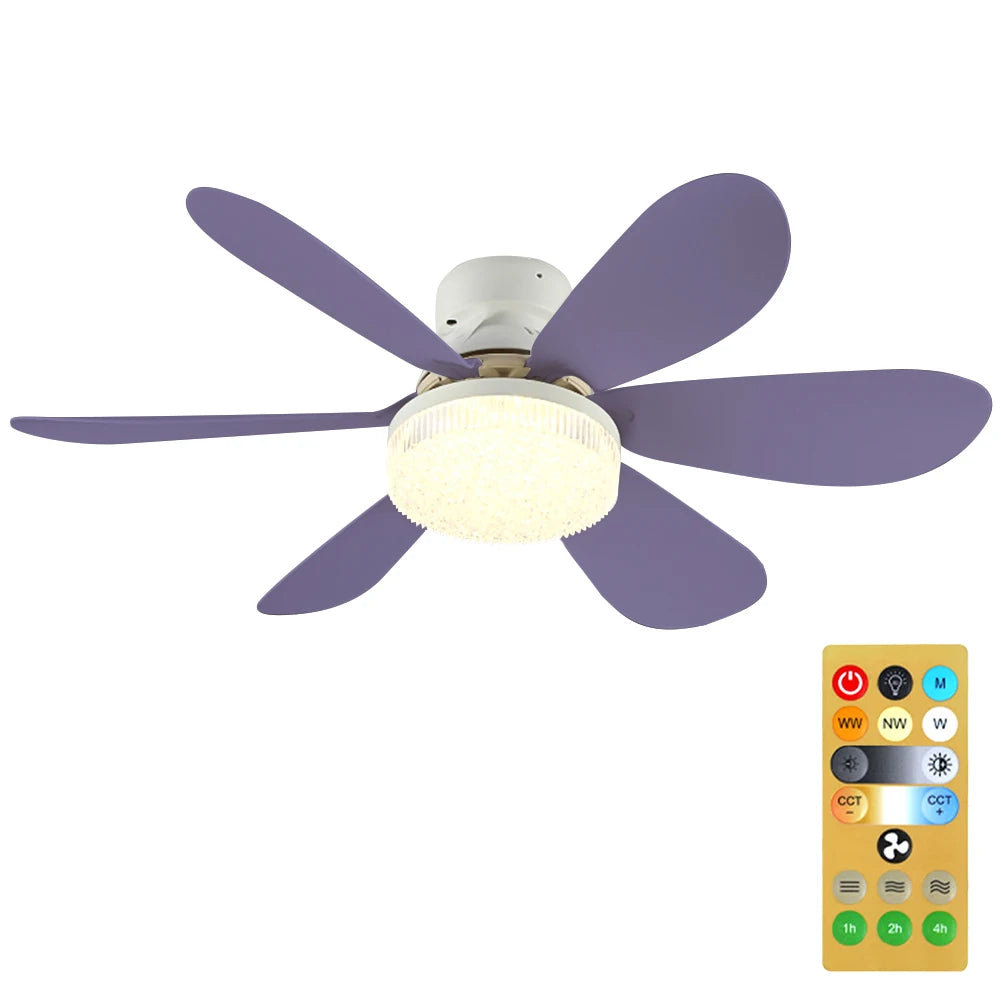 Socket Fan Lamp E26 E27 Base Wireless Remote Control LED Bulb Ceiling Fan Replacement for Bedroom Living Room Kitchen Balcony