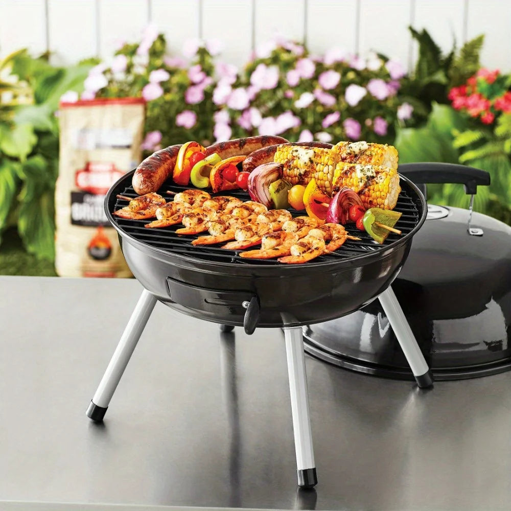14.5 Inch Steel Portable Charcoal Grill Easy to Carry