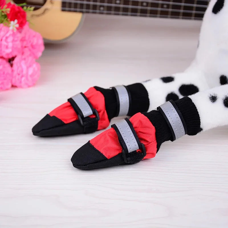 Waterproof Anti Slip Snow Boots For Large Dogs Camouflage Reflective