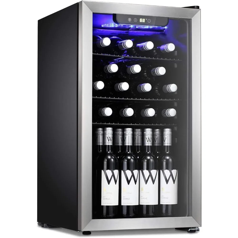 Angduo 26 Bottle Wine Cooler Cabinet Beverage Refrigerator