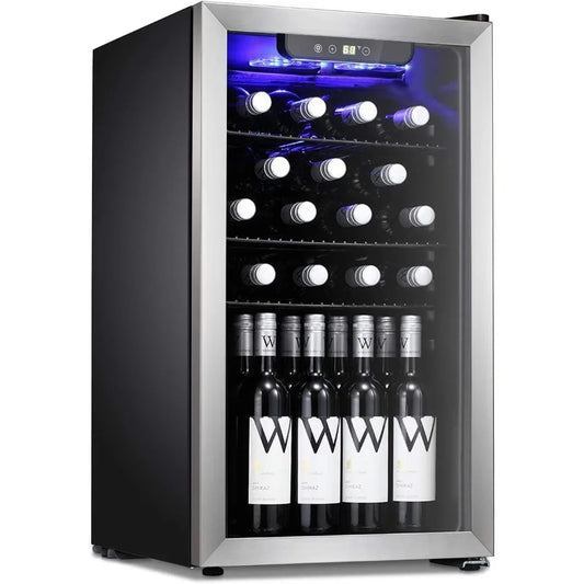 Angduo 26 Bottle Wine Cooler Cabinet Beverage Refrigerator