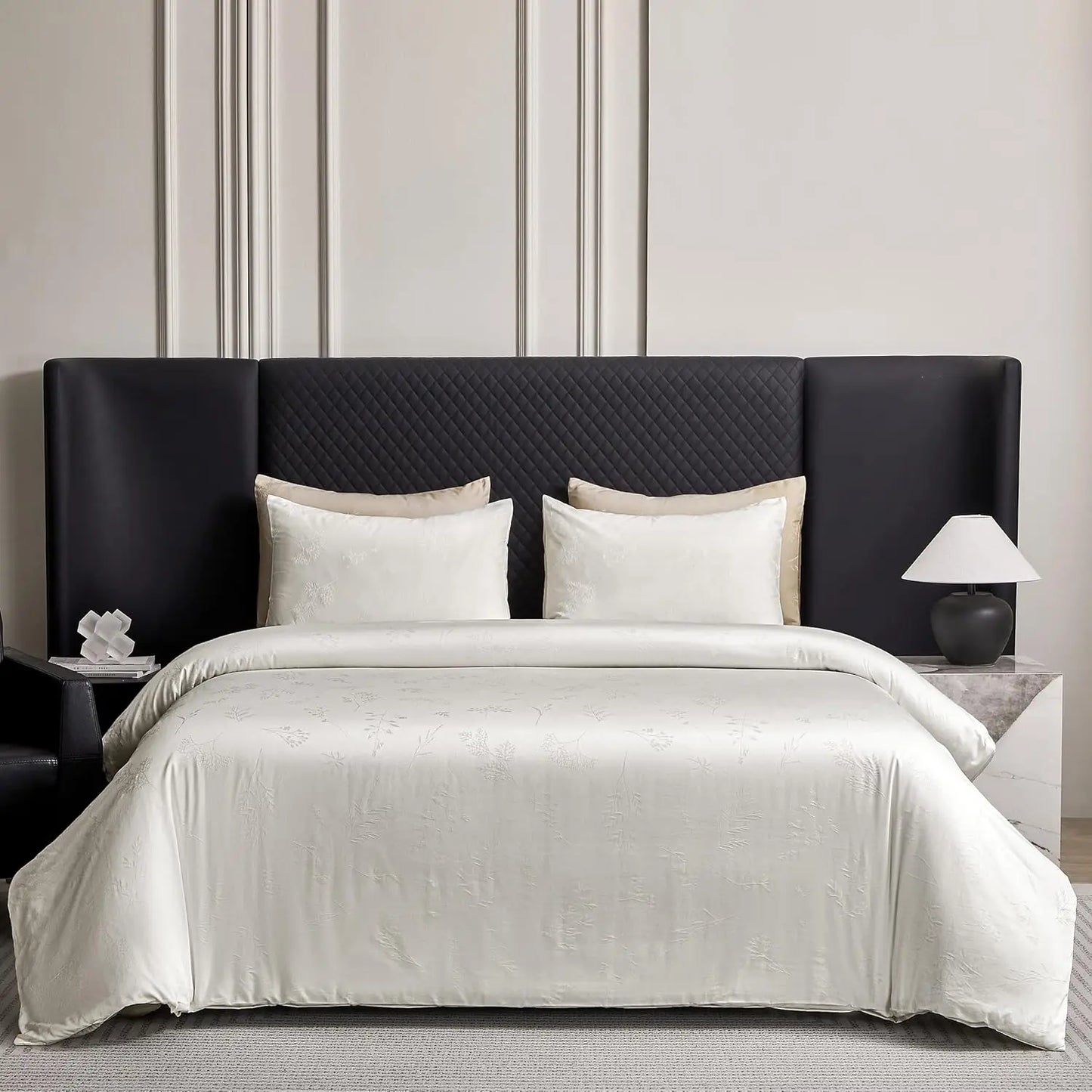 Simple And Opulence Duvet Cover Cotton Blend Breathable Luxury Bedding