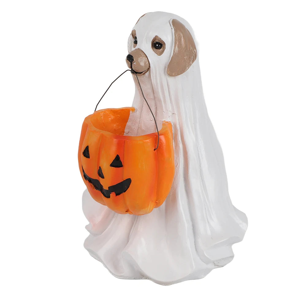 Halloween Dog Cat Ornaments Candy Bowl Pumpkin Snack Bowl Stand Trick Or Treat Indoor Outdoor Decorations