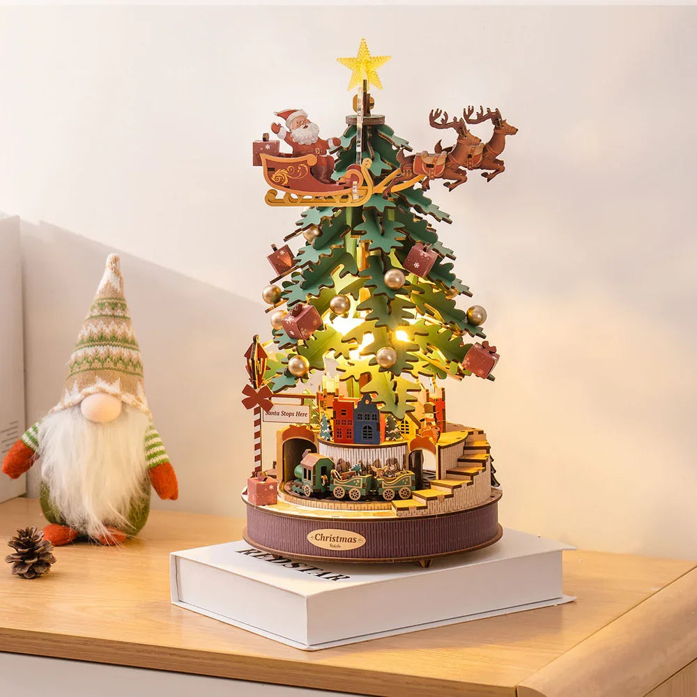 Robotime Christmas Melody Tree Music Box Puzzle Light