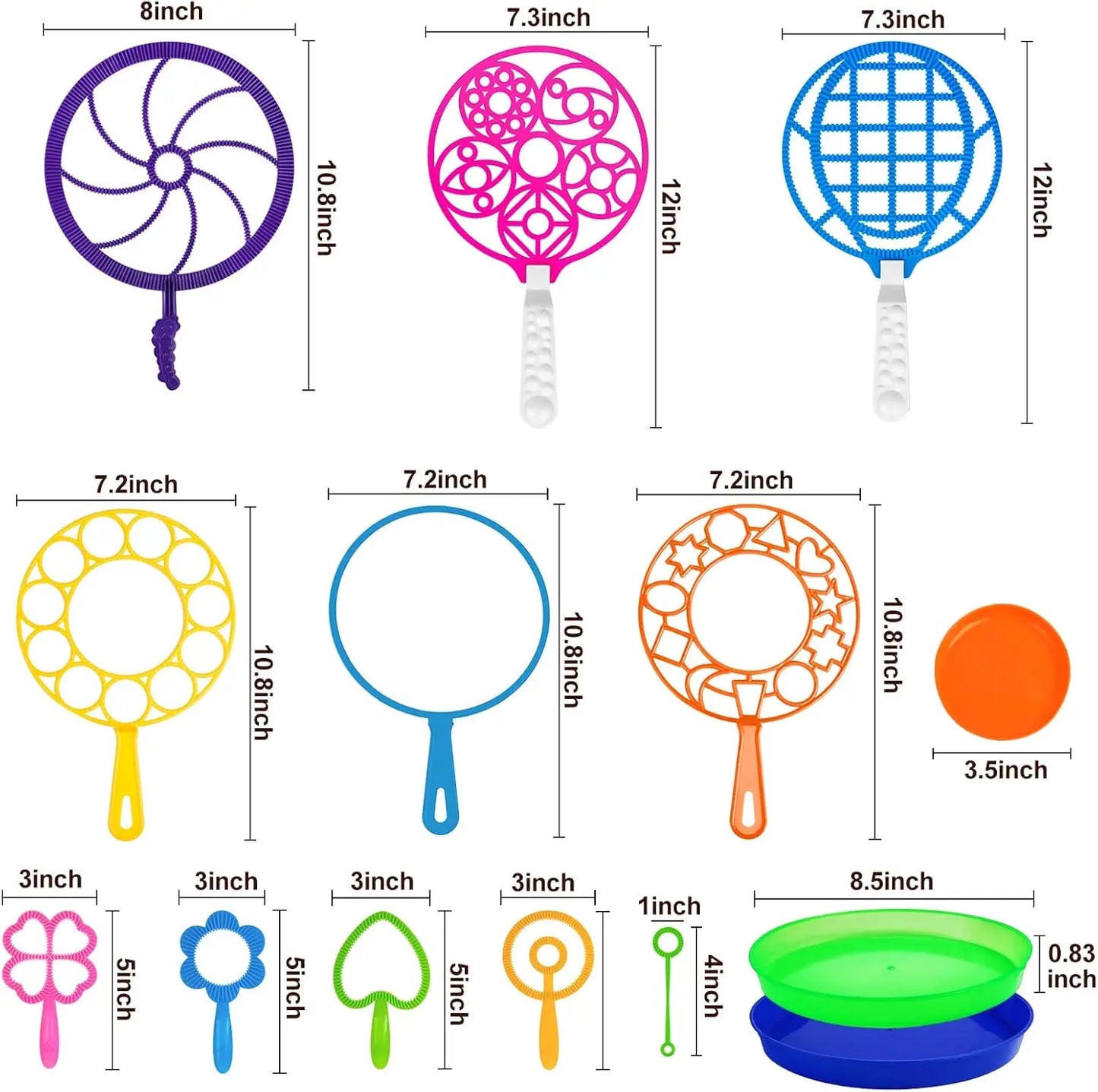 Bubble Wands Set With Tray Giant Bubble Maker For Kids And Adults