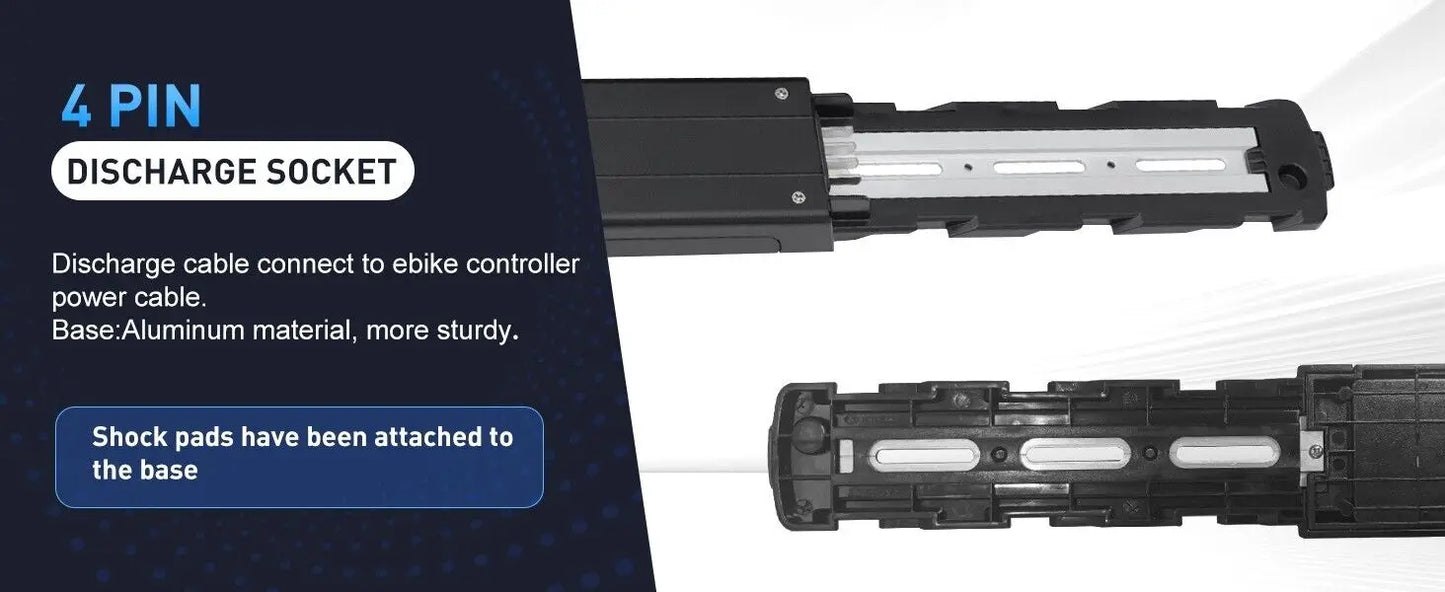 48V Li Ion Ebike Battery 10 20Ah For High Power Long Range
