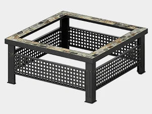30 Inch Fire Pit Square Outdoor Fireplace Table With Lid