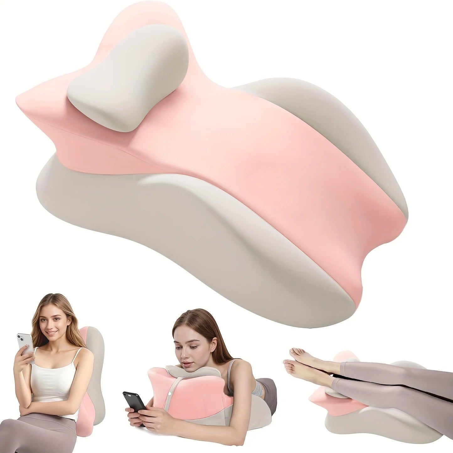 Adult Ergonomic Reading Pillow Bed Wedge For Prone Lying And Sitting In Bed
