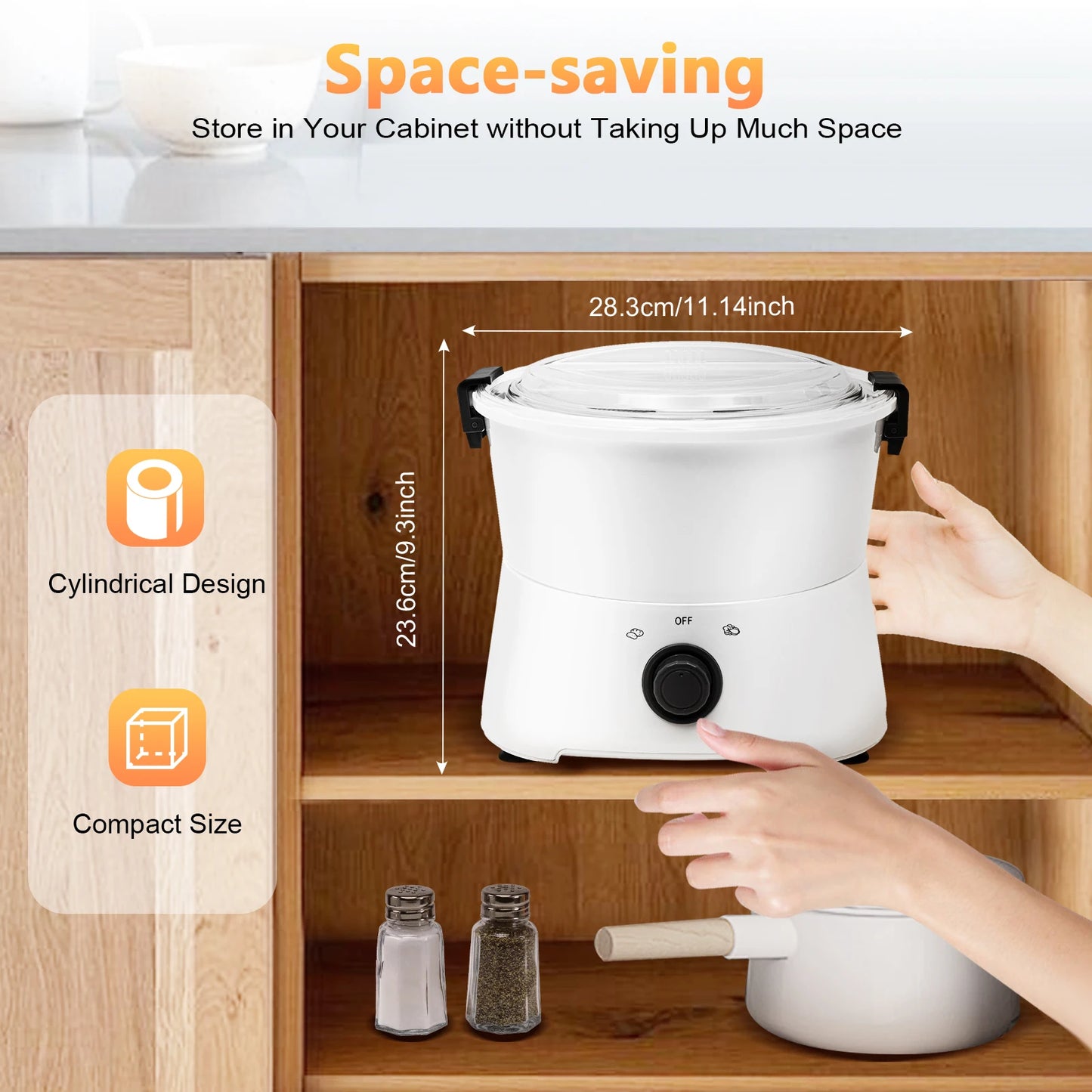 85W Electric Potato Peeler One Button Automatic Spinner