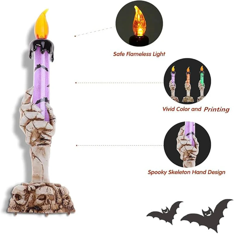 Halloween Skeletons Ghosts Candles Pumpkin Decorations
