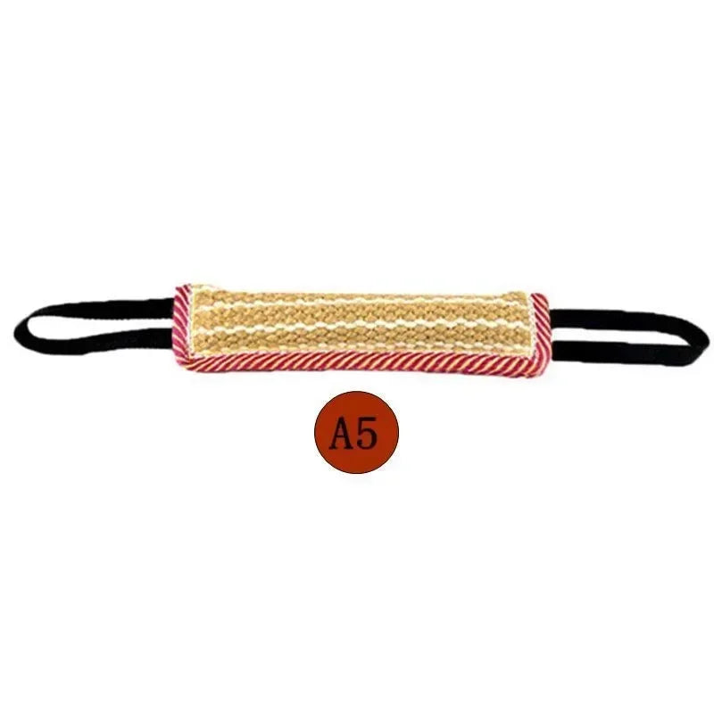 Dog Tug Rope Pillow Chew Toy Hemp Linen Durable Interactive