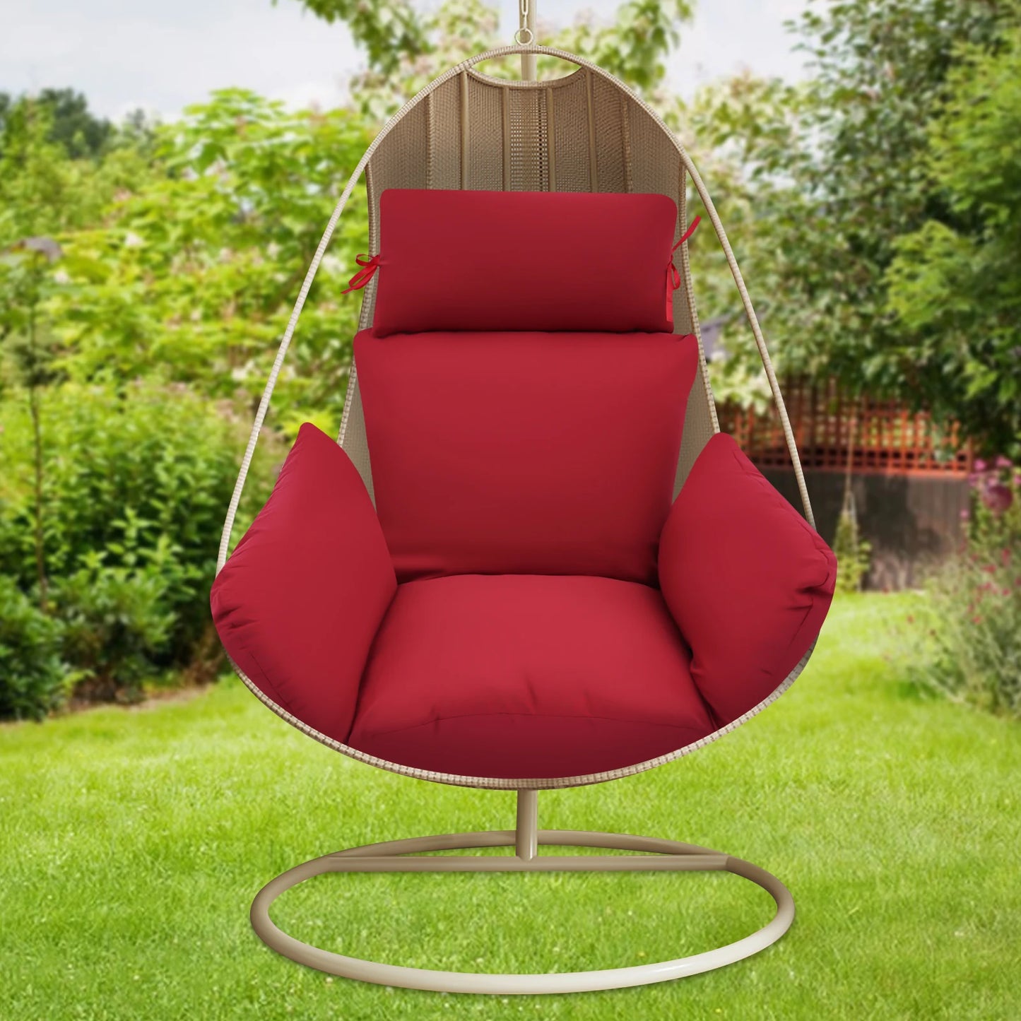 Solid Color Hanging Swing Egg Chair Cushion Durable Sofa Cushion Hanging Basket Swing Cushion Removable and Washable