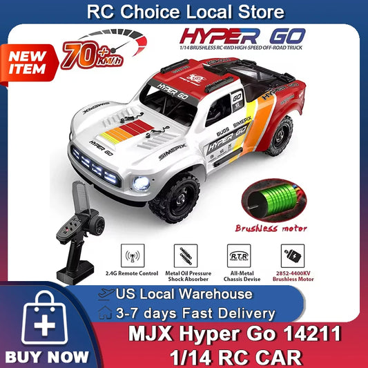 MJX Hyper Go 14211 RC Car 1/14 4WD Brushless Remote Control