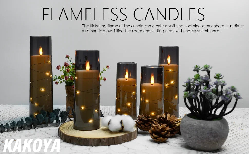 Five Pack Flameless LED Candles With Timer For Wedding