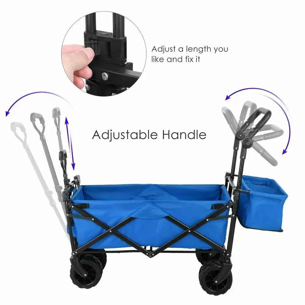 262L Collapsible Garden Cart With Removable Canopy 115Kg