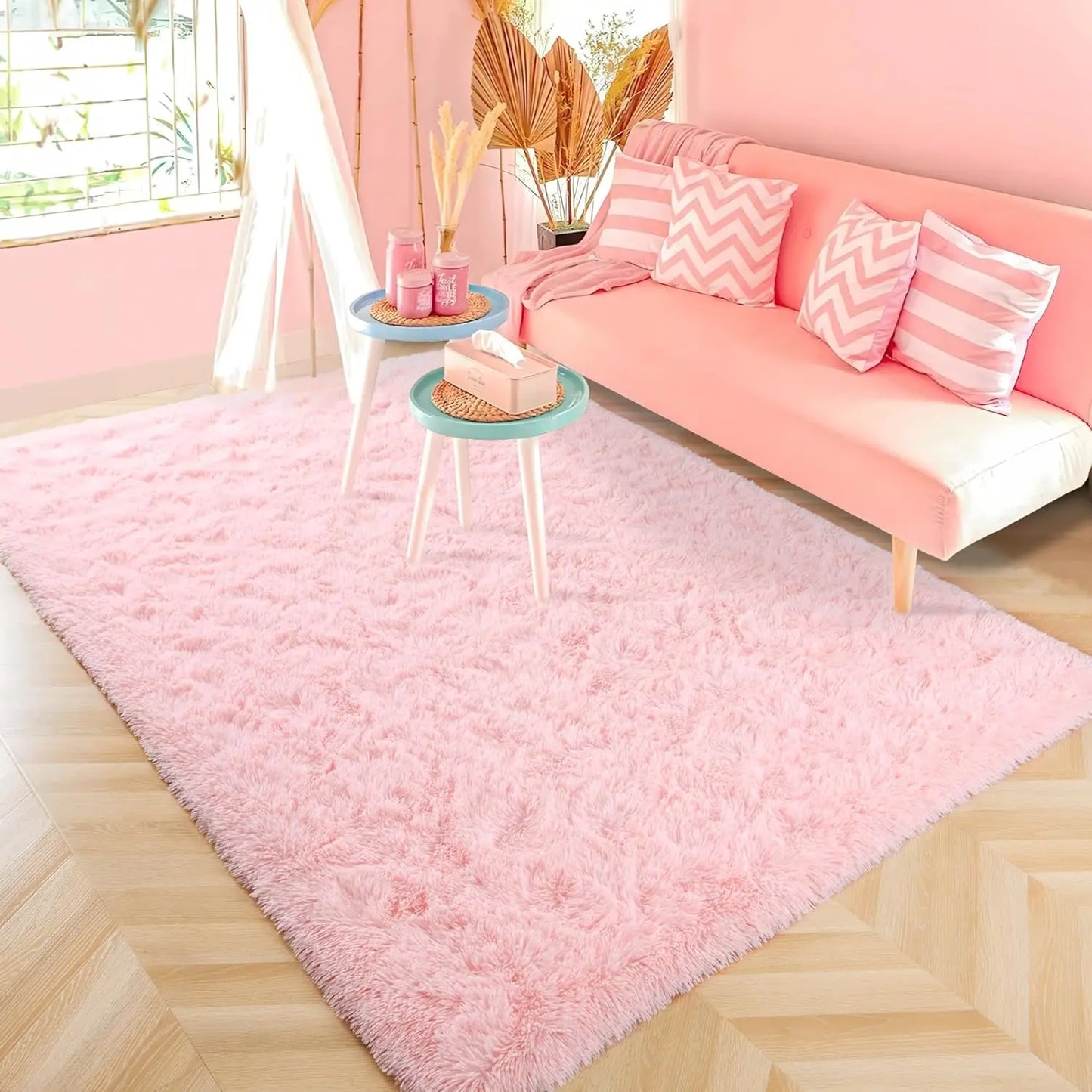 Fluffy Rugs for Bedroom Fuzzy Area Rugs for Living Room Soft Kids Carpet Non Slip for Hardwood Floors Room Decor