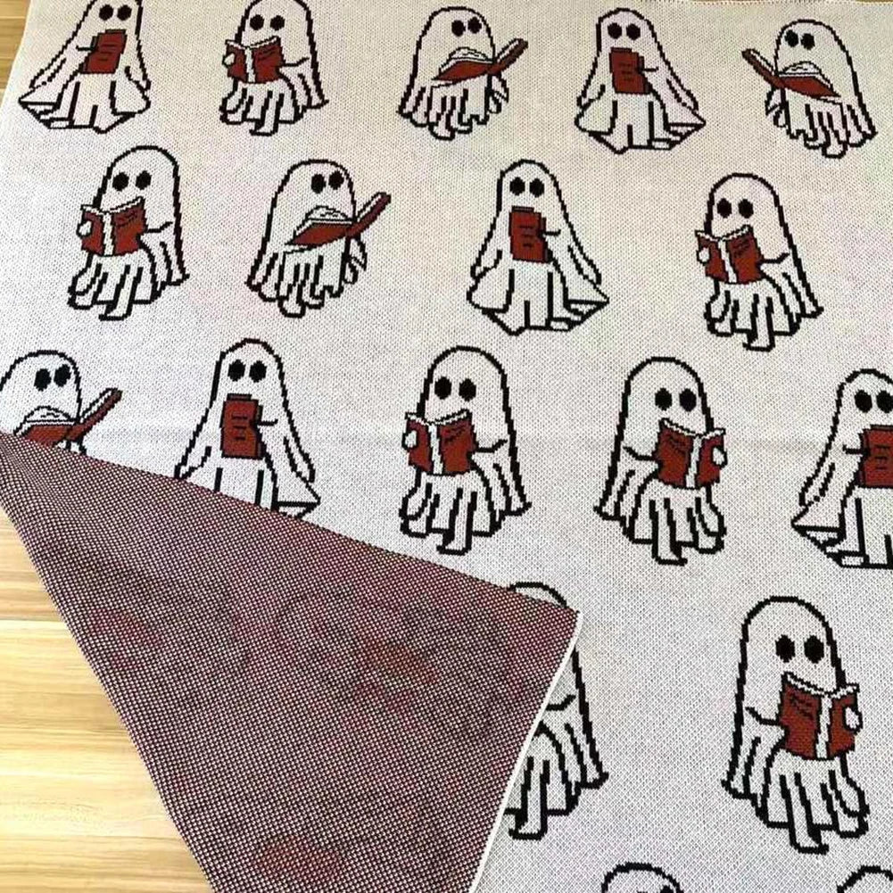 Halloween Ghost Reading Blanket 40x60 Inch Adult Sofa Throw