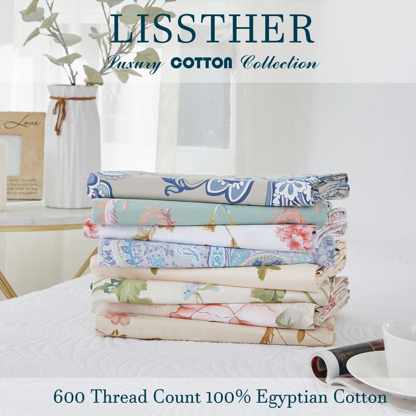 3pcs 600TC Egyptian Cotton Duvet Cover Set Bohemian Paisley
