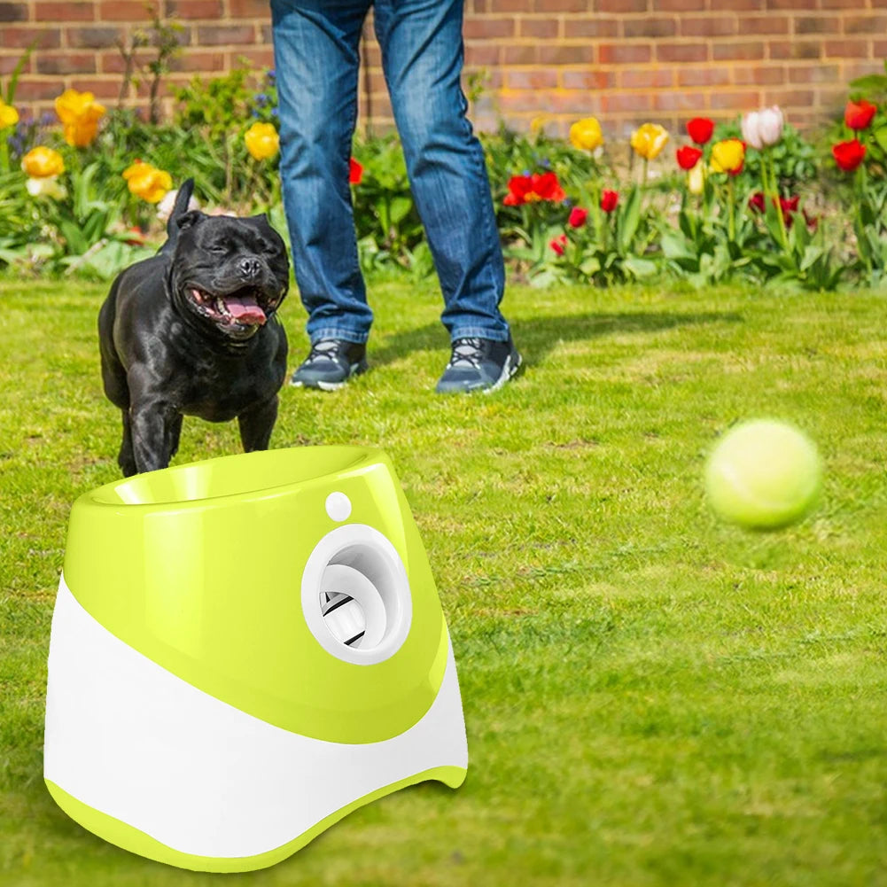 Automatic Mini Tennis Ball Launcher For Dogs Interactive Catapult Pinball Toy