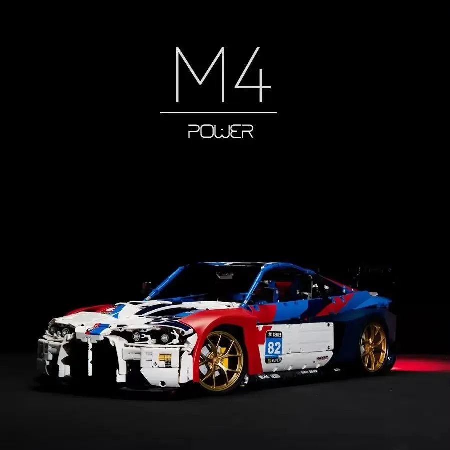 4556 Pieces MOC M4 Supercar Building Blocks Set 1 To 8 Classic Sports Car Model