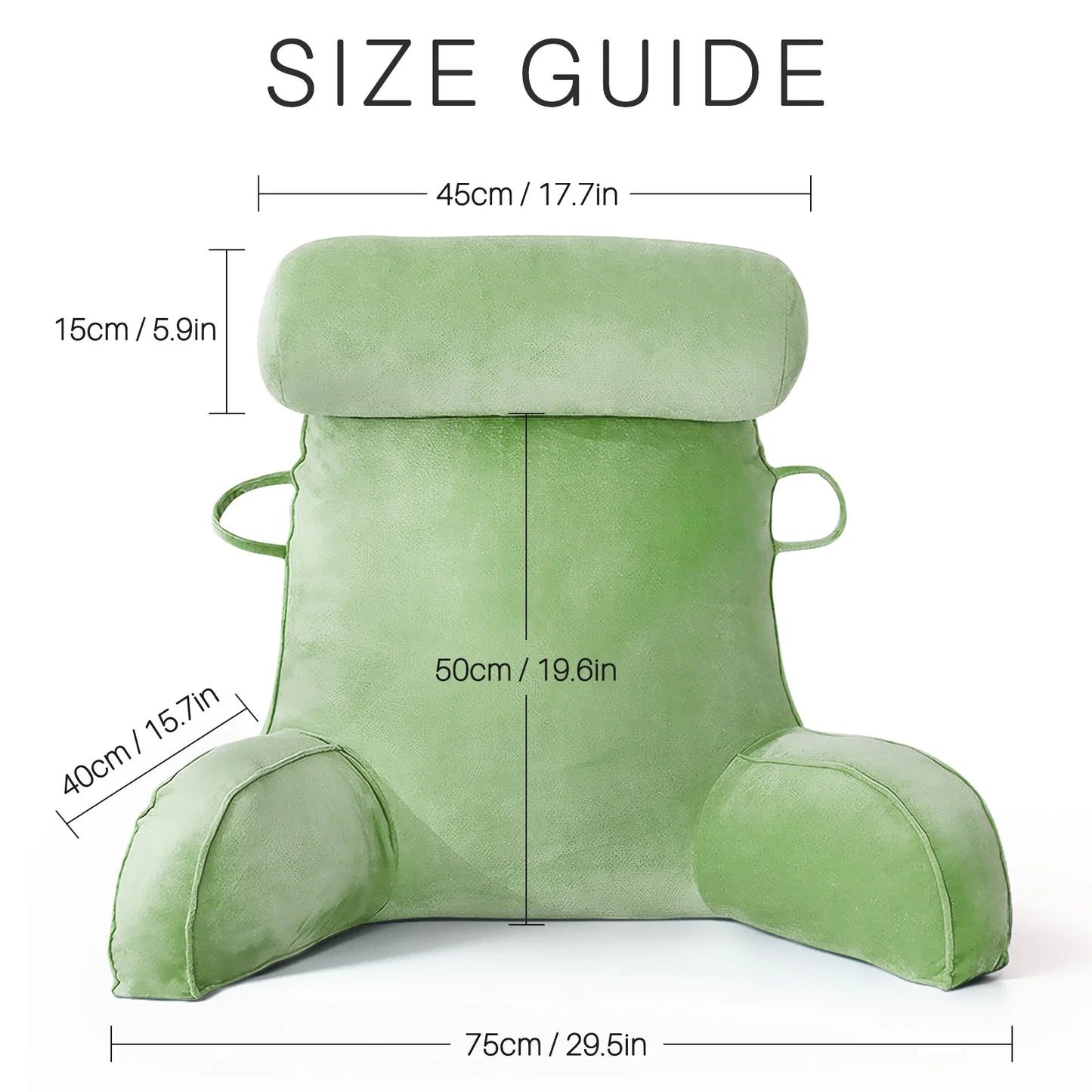 Headboard Pillow Triangle Cushion Large Bolster Backrest Support Wedge Sleeping Pillow for Bed