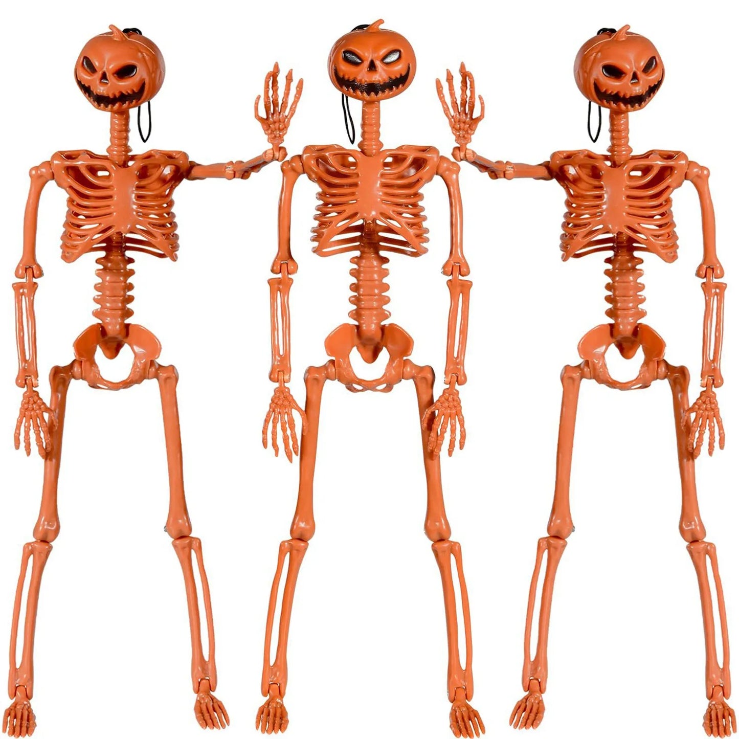 Poseable Halloween Skeleton Prop Full Size 35 Inch Decor