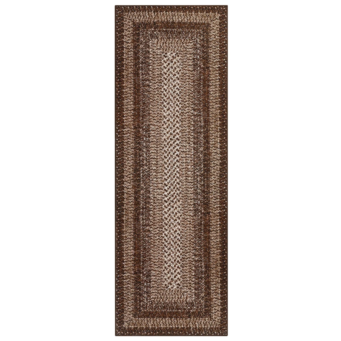 Washable Area Rugs Large Rugs for Living Room Modern Braided Print Non Slip Indoor Floor Covering Accent Carpet for Bedroom