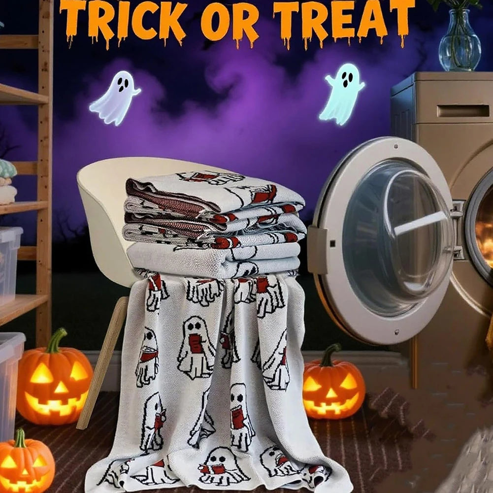 Halloween Ghost Reading Blanket 40x60 Inch Adult Sofa Throw