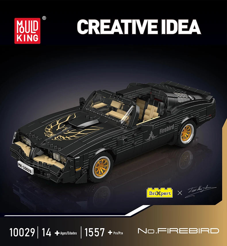 Mould King 10029 Firebird Vintage Car Building Block Set Compatible With Lego