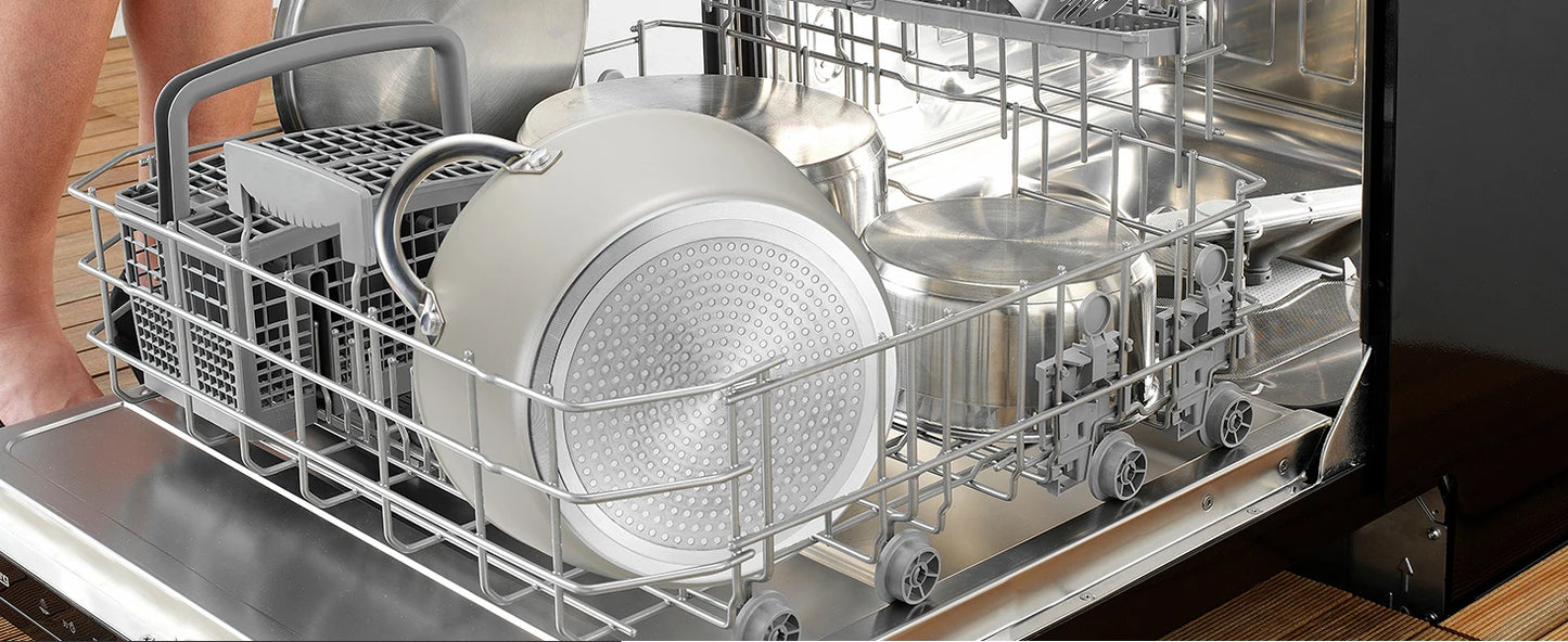 Induction Cookware Nonstick 10 Piece BEZIA Pots and Pans Set for Induction Cooktop Compatible with All Stoves