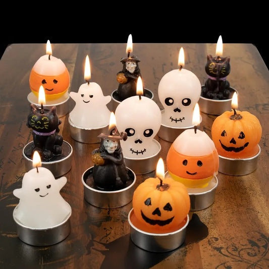 Halloween Tealight Candles Smokeless Unscented 12 Pack
