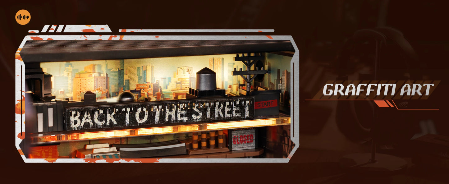 Robotime Rokr The Last City Marble Run 3D Puzzle Model Cyberpunk Gift