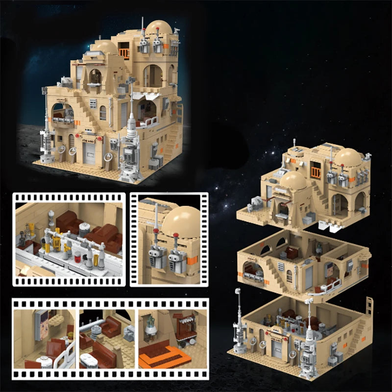 1971Pcs Planet Tavern Building Blocks Model Street View Lego Compatible Toys