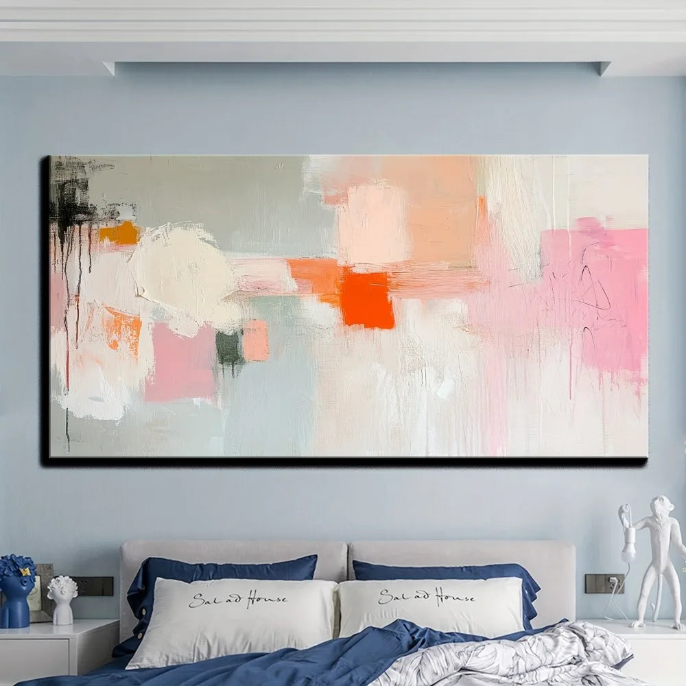 Abstract Canvas Wall Art Modern Painting With 1.5 Inch Pine Wood Frame