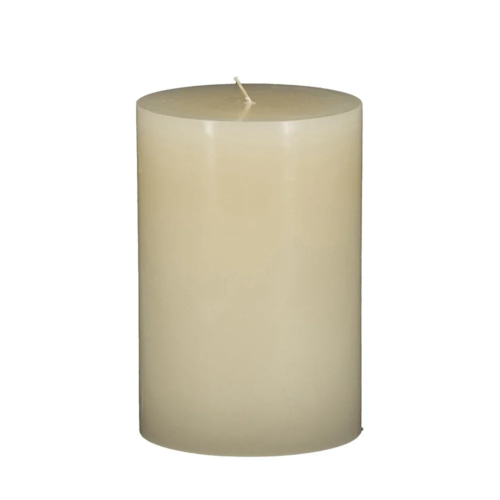 Ivory Soy Wax Pillar Candles 2 Pack Odorless For Weddings