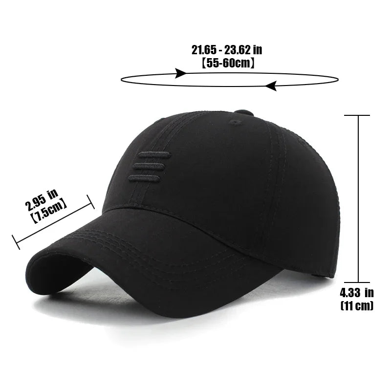 Unisex Cotton Snapback Baseball Cap Four Colors Casual Outdoor Dad Hat