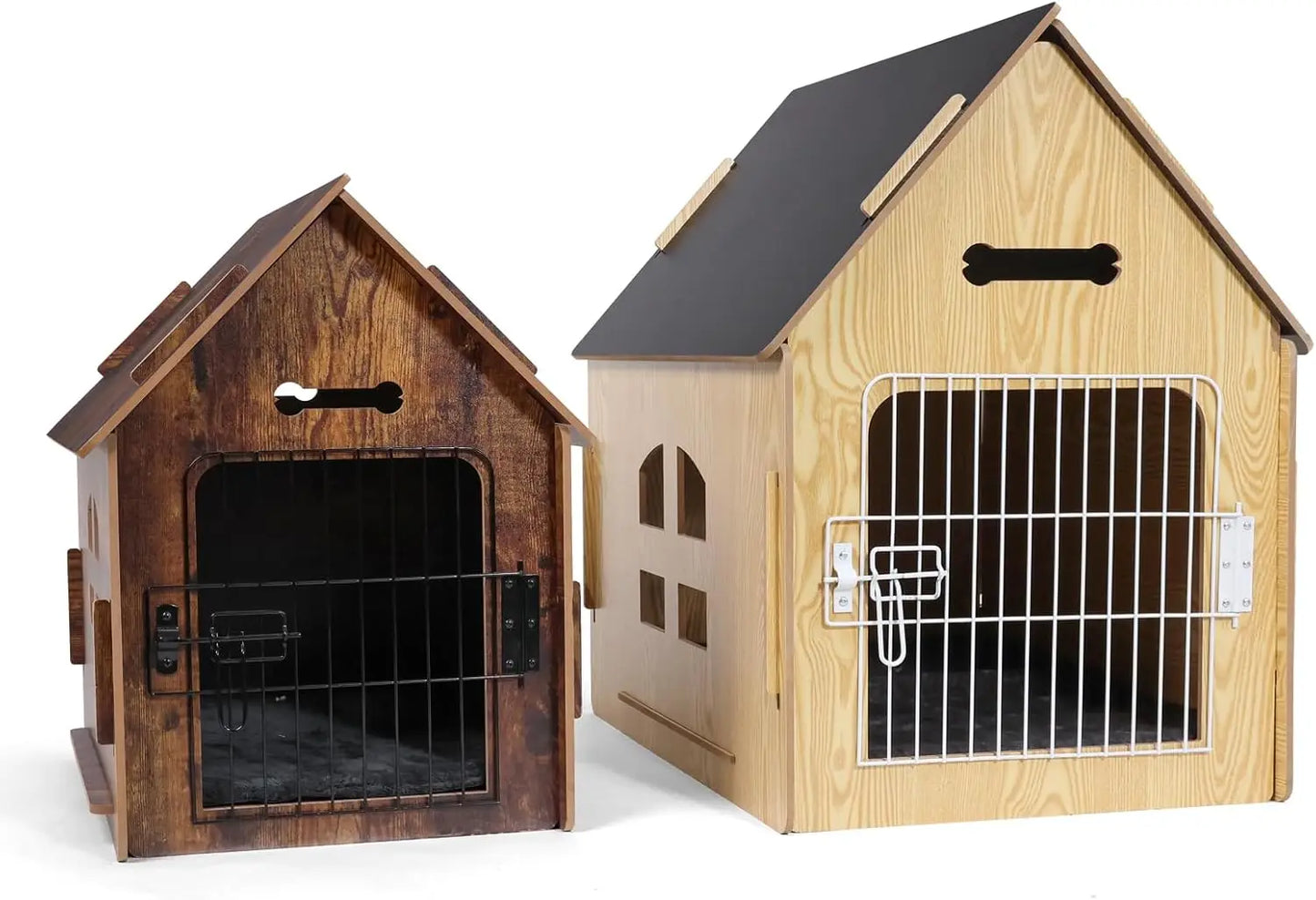 Cozy Wooden Indoor Dog House For Small Pets With Air Vents
