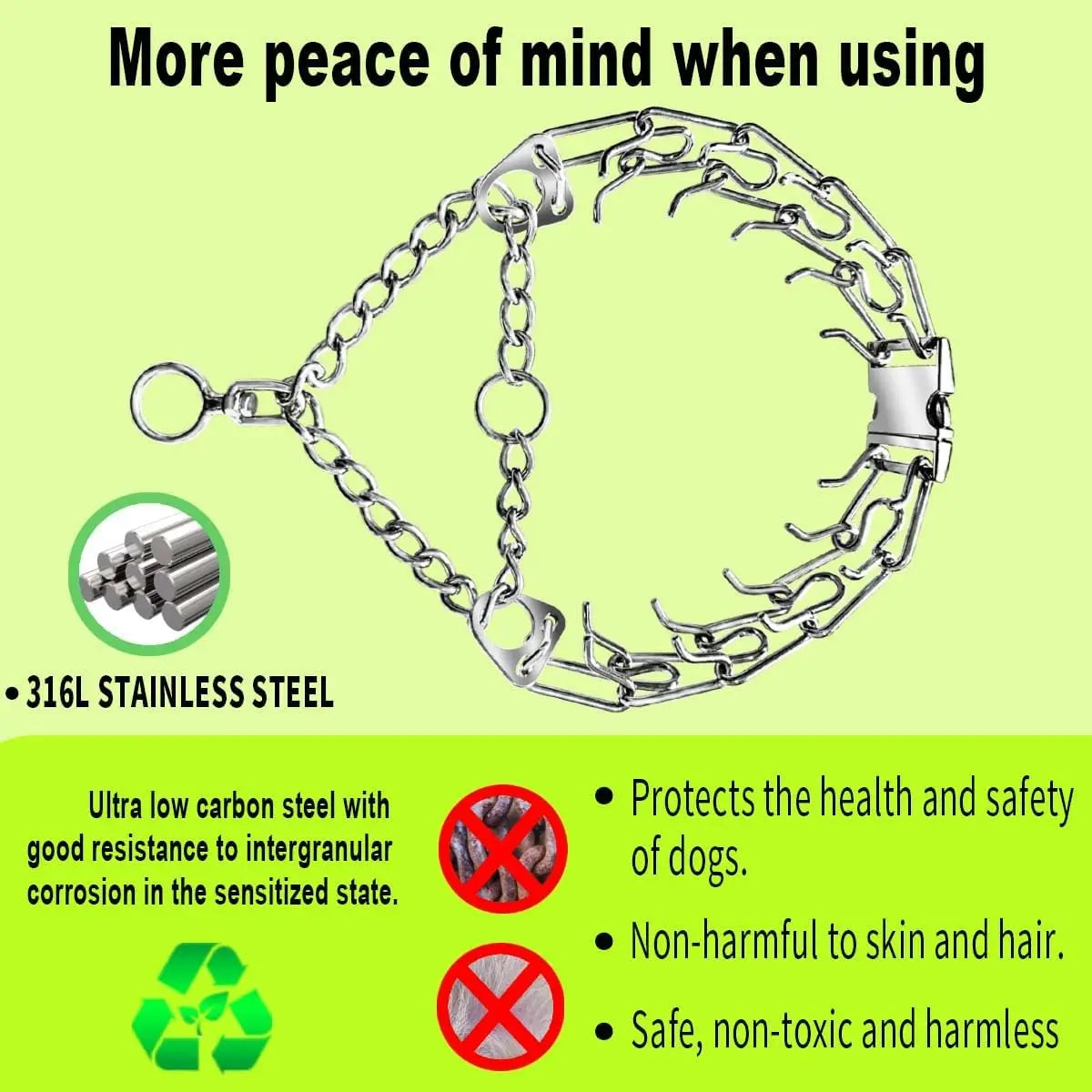 XMSJ Dog Training Collar With Quick Release Buckle And Swivel Ring Small Plastic