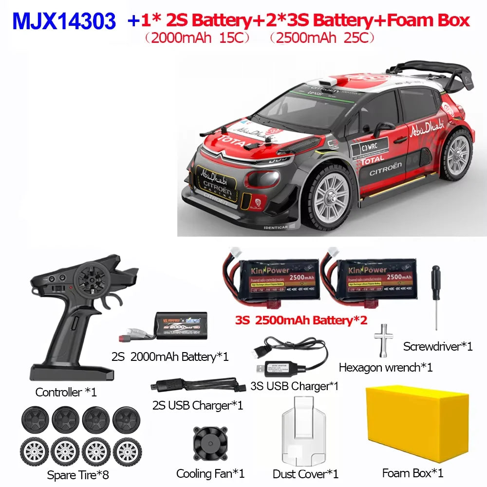 1 To 14 MJX 14303 RC Drift Car 2.4G Speed Brushless 4WD