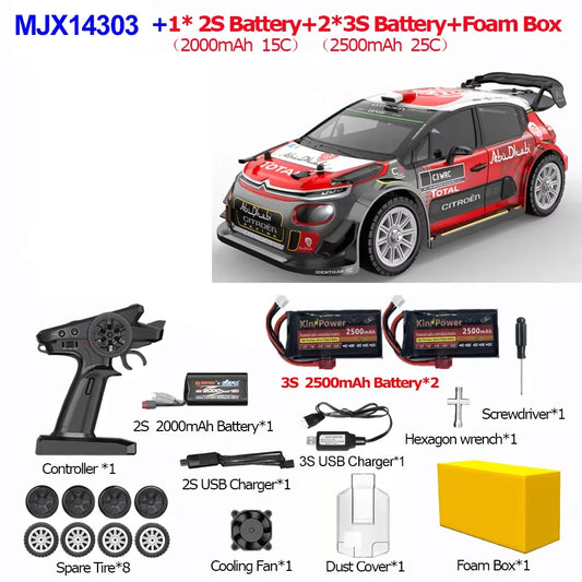 1 To 14 MJX 14303 RC Drift Car 2.4G Speed Brushless 4WD