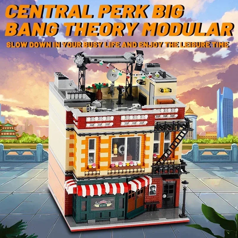 Big Bang Modular City Building Block Set Street View Coffee Shop 4335 Pieces
