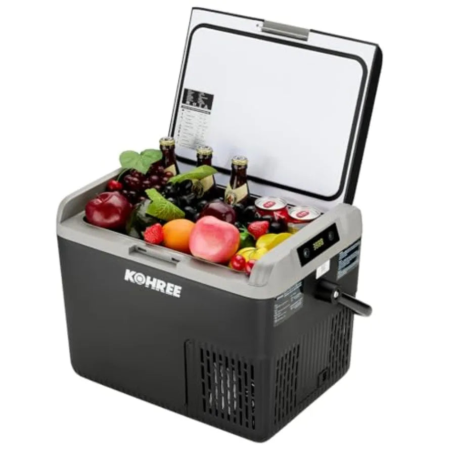 12V DC Car Refrigerator 19QT 18L With Large Handle -4 To 68 Fahrenheit