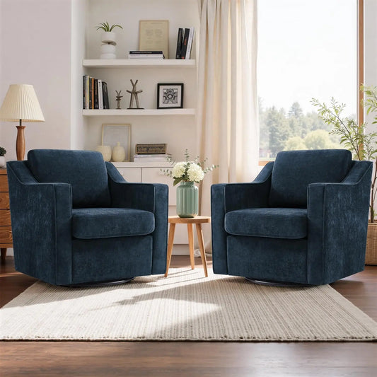 Two Seat Round Barrel Arm Chair Textile With Metal Frame And Adjustable Height