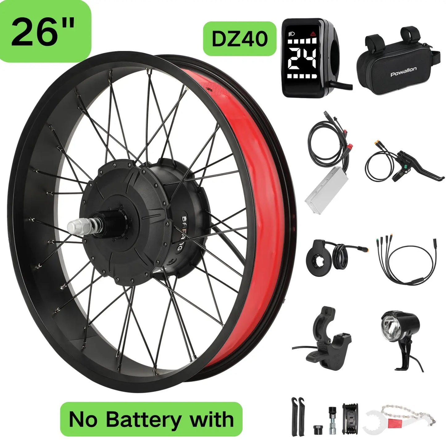 Bafang 750W Ebike Conversion Kit Rear Hub Motor For FatBike