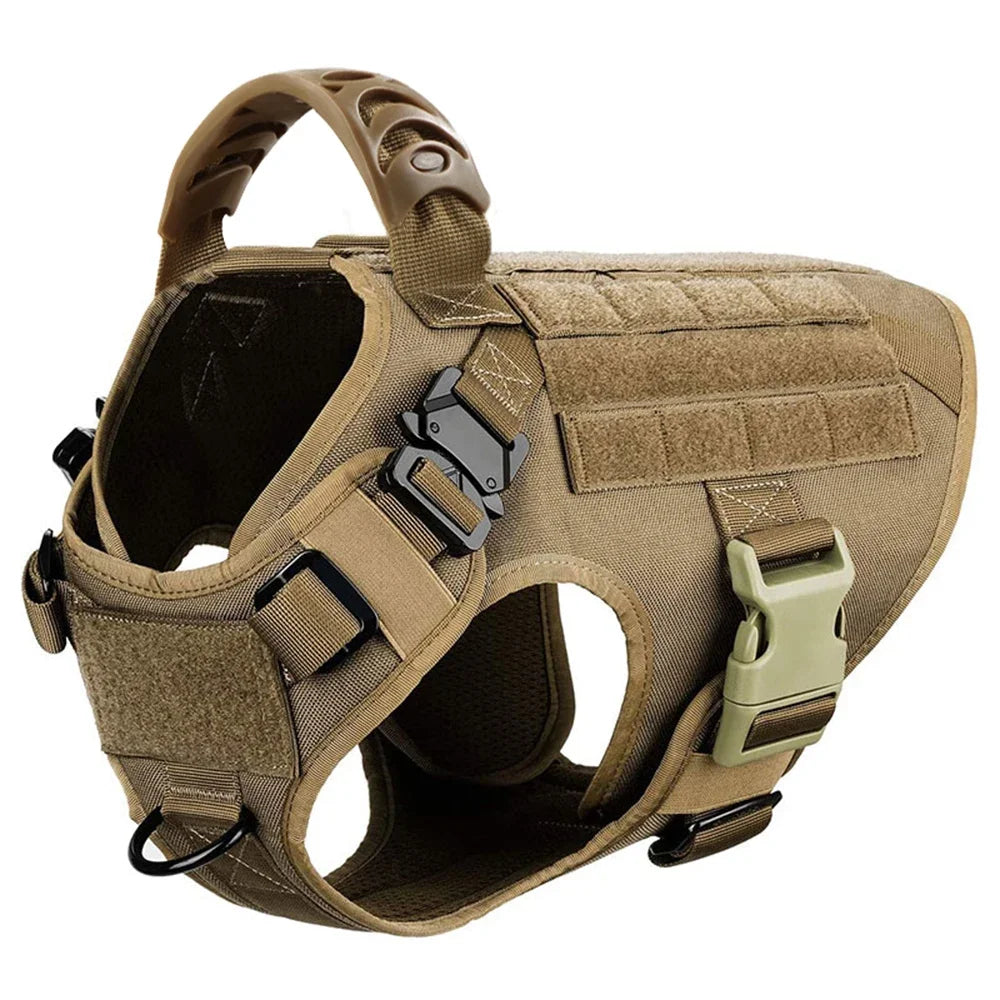 Military Large Dog Harness Tactical Training Vest For German Shepherd Malinois