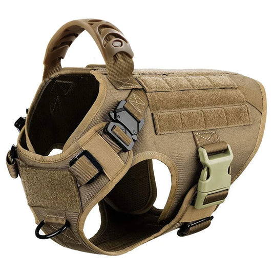 Military Large Dog Harness Tactical Training Vest For German Shepherd Malinois