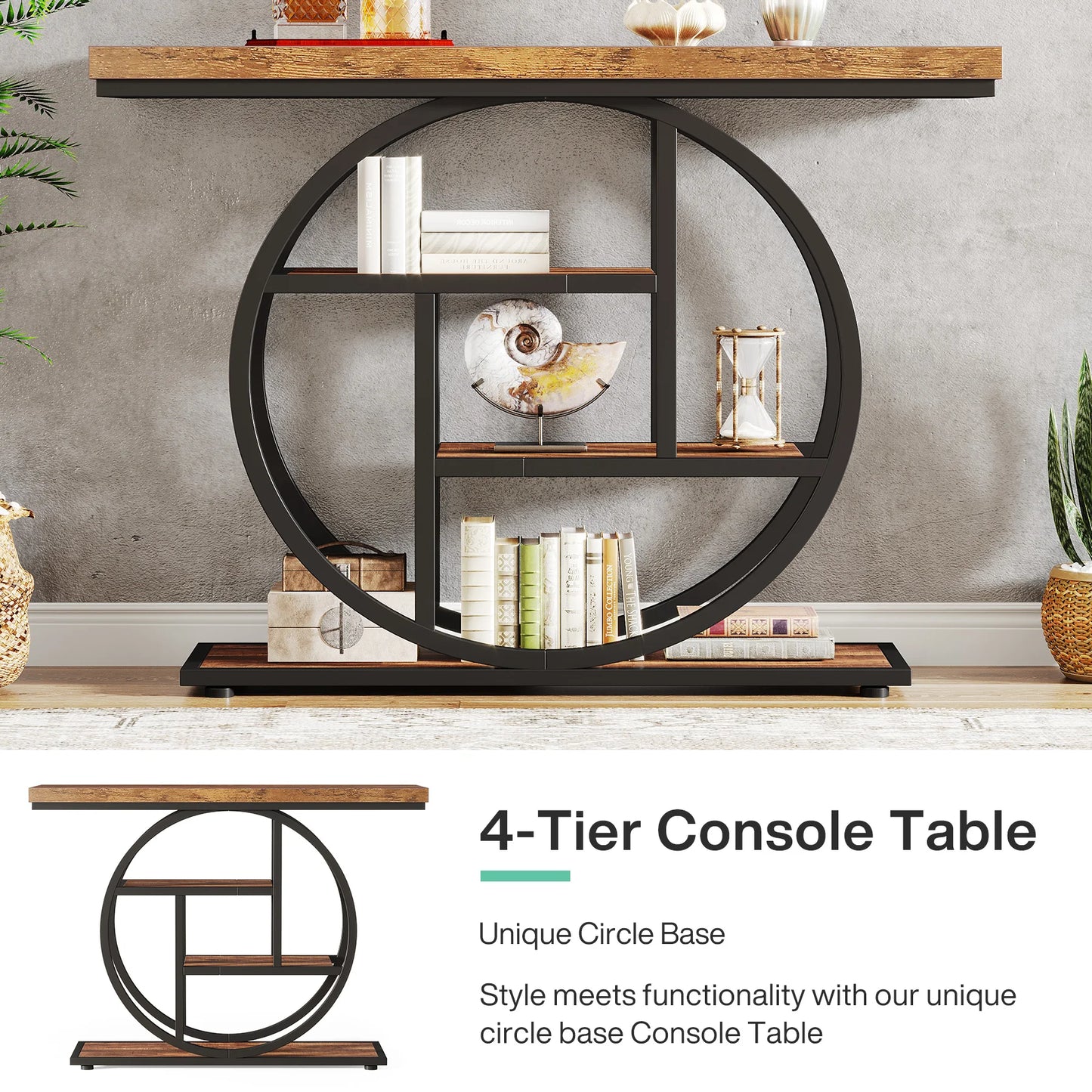Tribesigns 41.3 Inch Console Table Four Tier Entryway