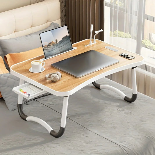 Foldable Portable Laptop Desk With USB Light And Cup Holder