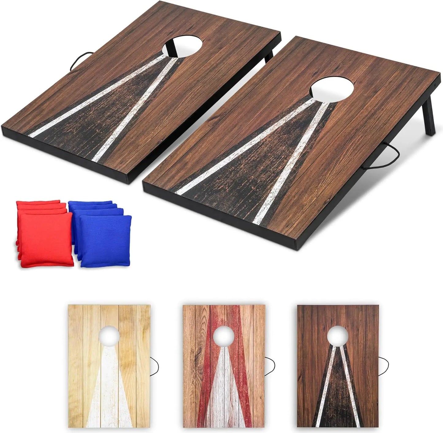 3x2 Ft Portable Cornhole Board Set With 8 Bean Bags And Outdoor Family Fun